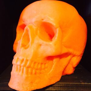 Gauci SKULL Candle  Orange